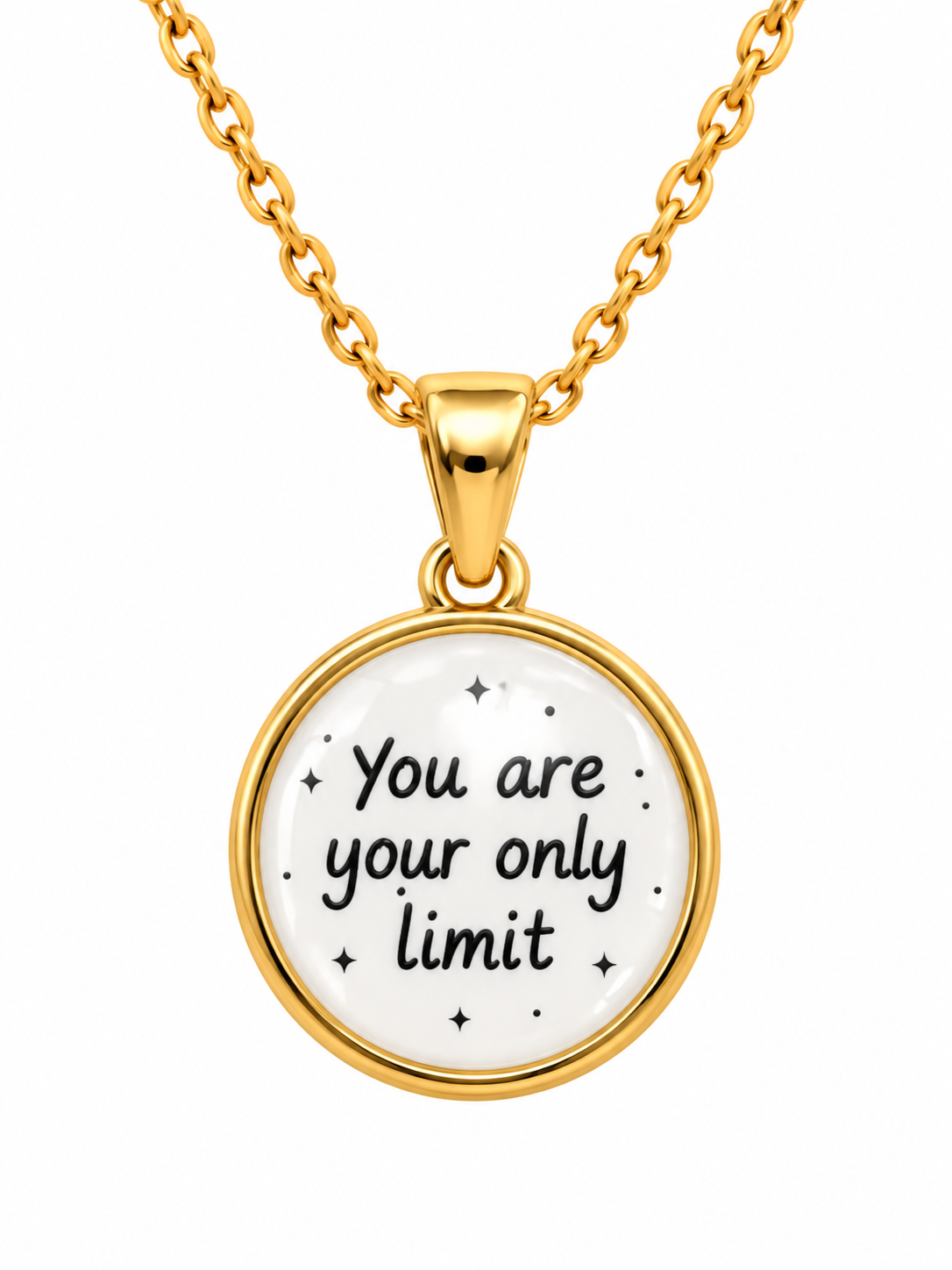 Collana in acciaio con frasi
