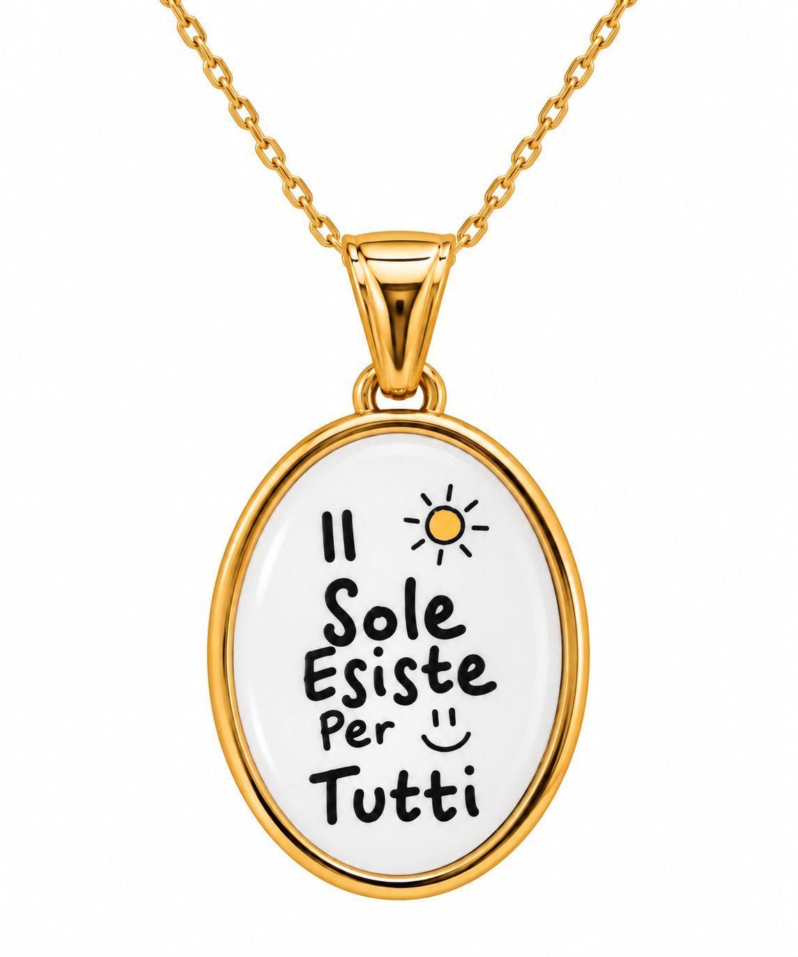 Collana in acciaio con frasi
