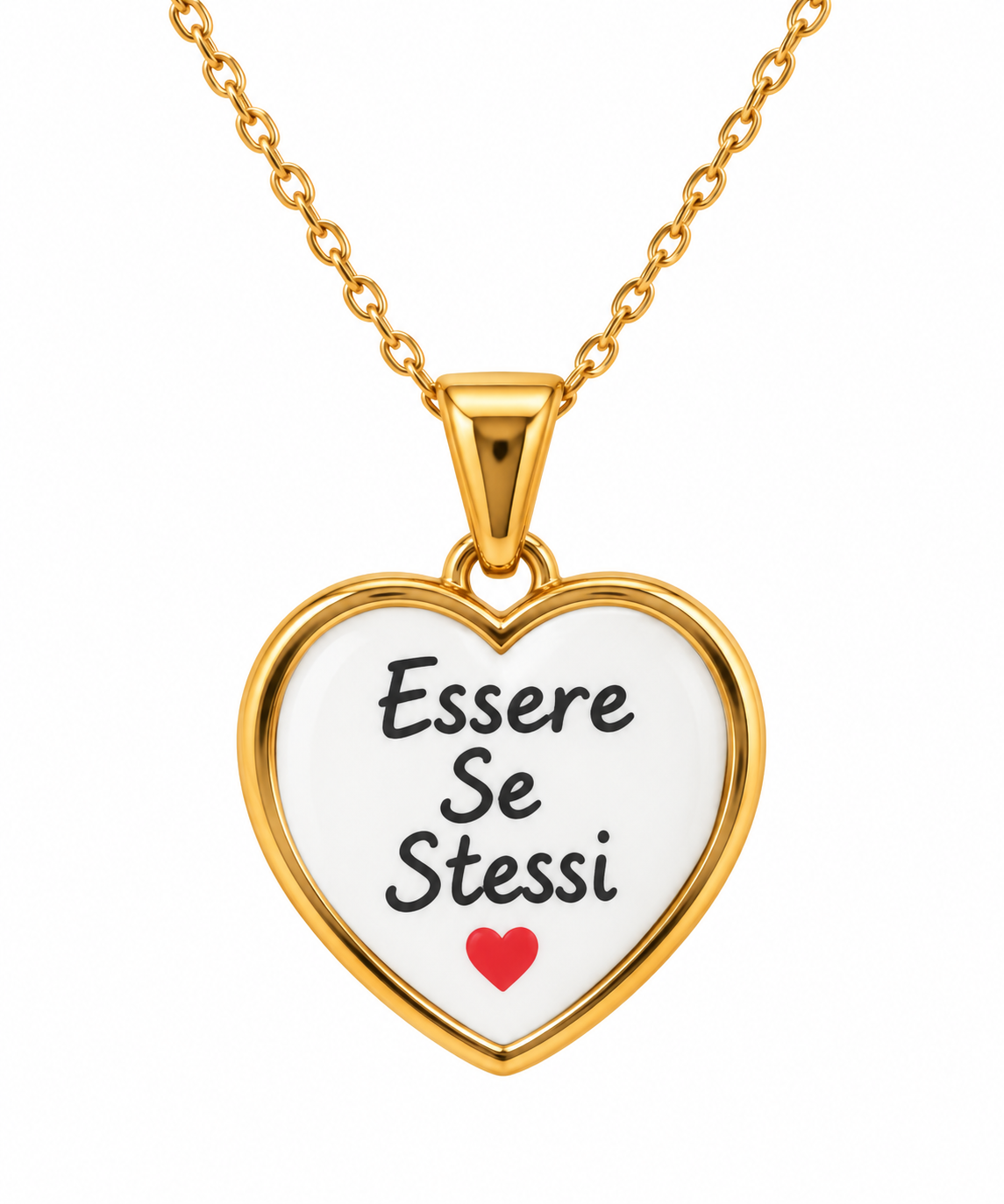 Collana in acciaio con frasi