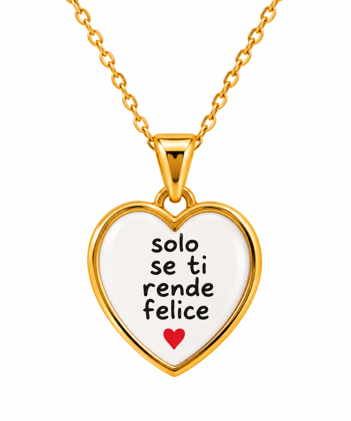 Collana in acciaio con frasi