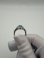 Anello in Argento925 con Zircone Azzurro