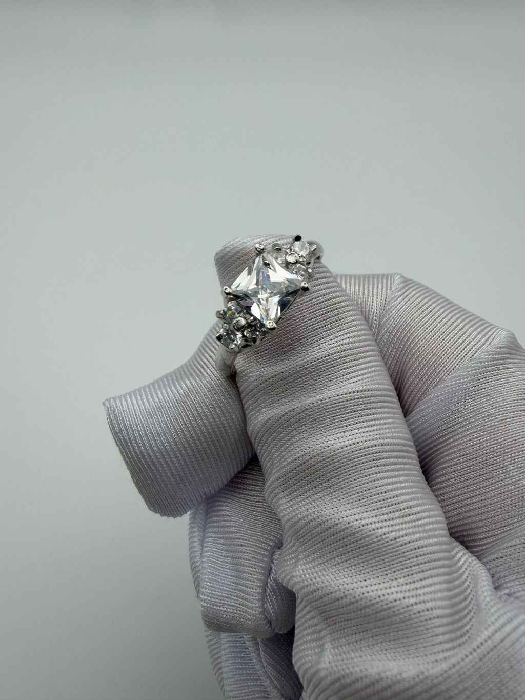 Anello in Argento925 con Zircone Quadrato