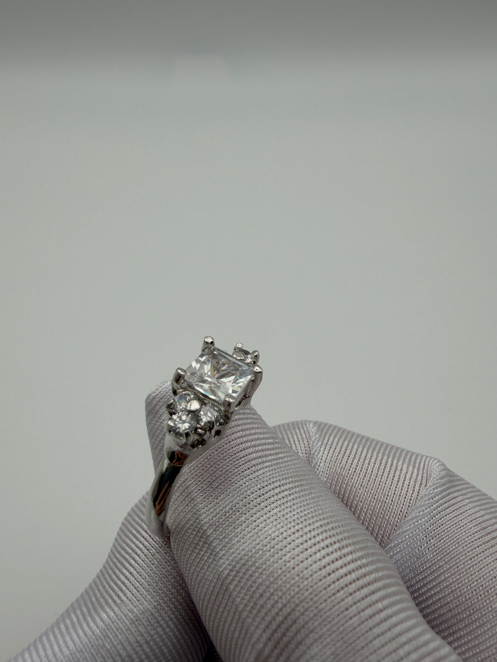 Anello in Argento925 con Zircone Quadrato