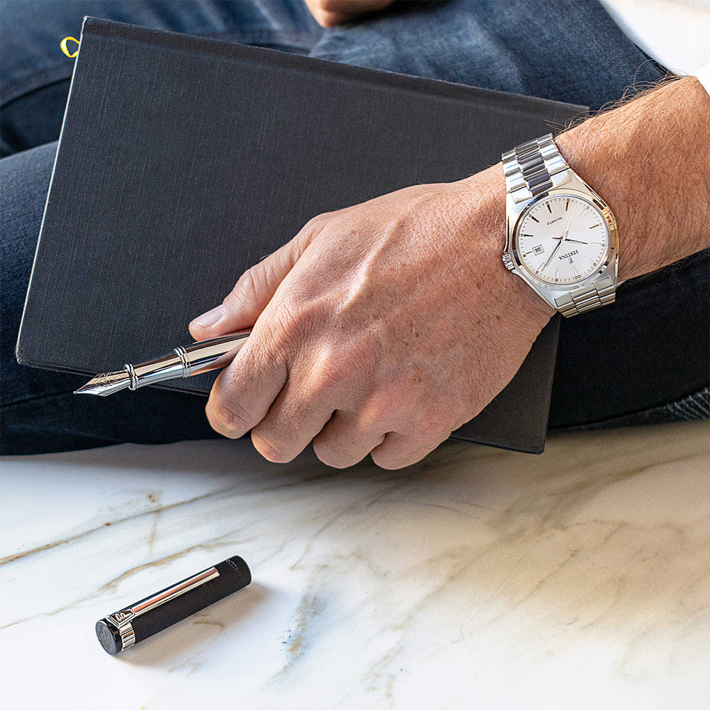 OROLOGIO FESTINA CLASSICS F20552/2 BIANCO CINTURINO IN ACCIAIO, UOMO
