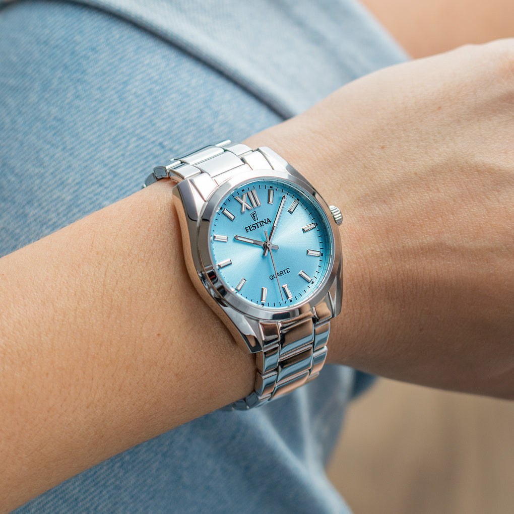 OROLOGIO FESTINA F20622/3 COLLEZIONE ALLEGRIA, CINTURINO IN ACCIAIO BLU, DONNA.