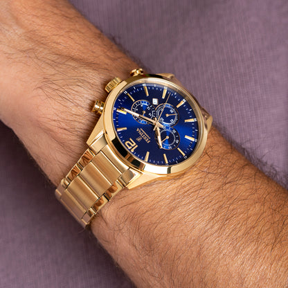 OROLOGIO FESTINA TIMELESS CRONOGRAFO F20633/2 BLU CON CINTURINO IN ACCIAIO INOSSIDABILE 316L, UOMO.