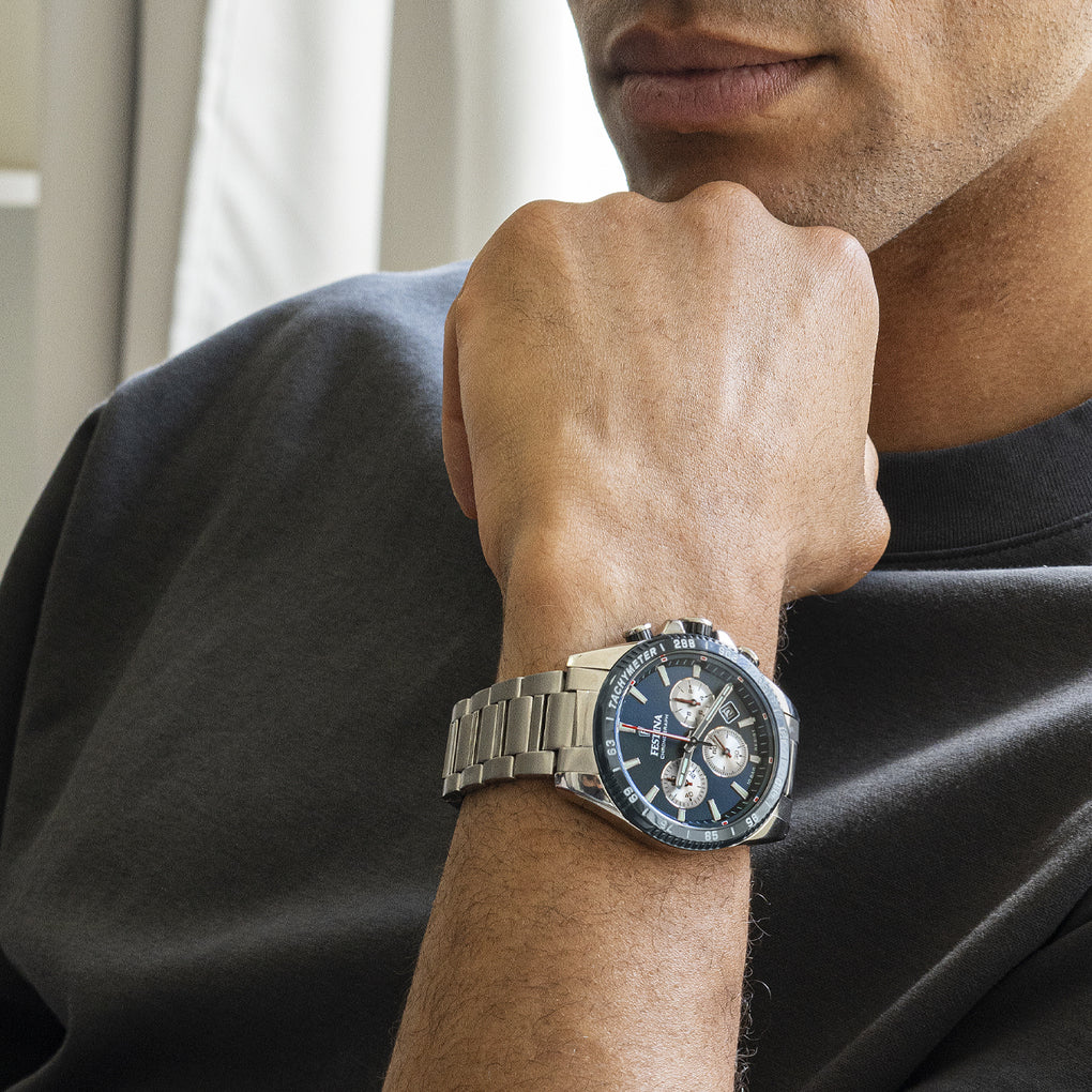 OROLOGIO FESTINA F20560/2 BLU CINTURINO IN ACCIAIO, UOMO