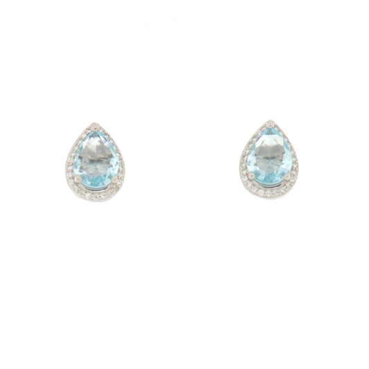 Orecchini in Argento Zirc. Acquamarina Alice