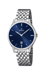 OROLOGIO FESTINA CLASSICS F16744/3 BLU CON CINTURINO IN ACCIAIO, UOMO
