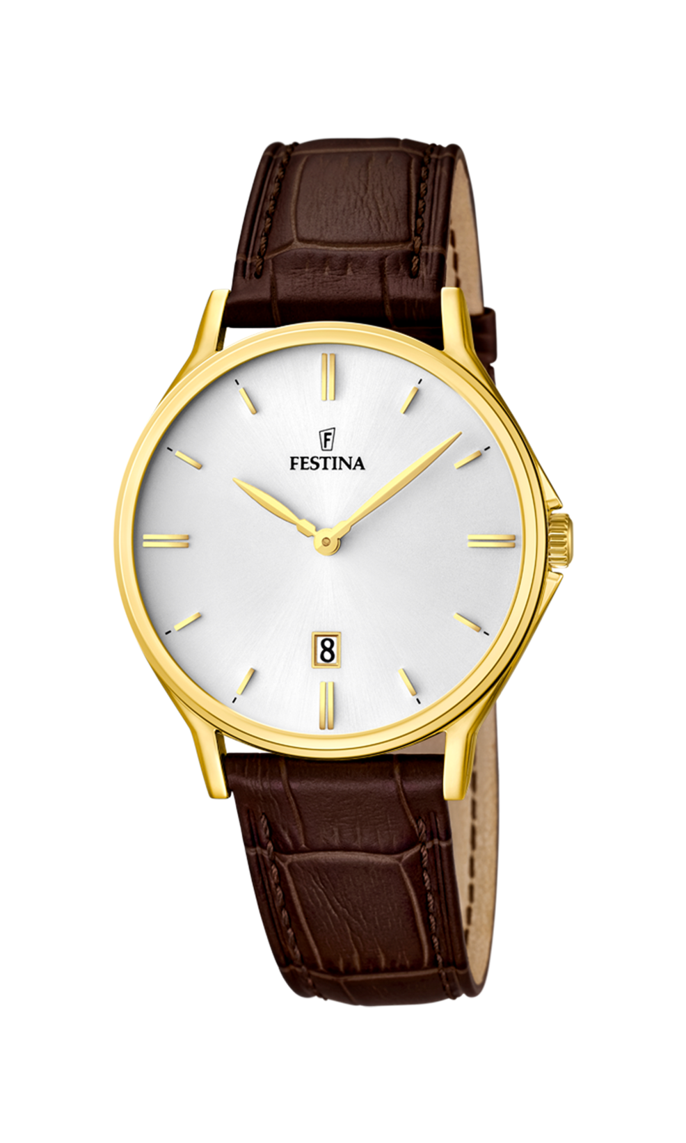 OROLOGIO FESTINA CLASSICS F16747/1 BIANCO CON CINTURINO IN PELLE, UOMO