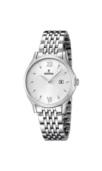 OROLOGIO FESTINA CLASSICS F16748/2 BIANCO CINTURINO IN ACCIAIO, DONNA