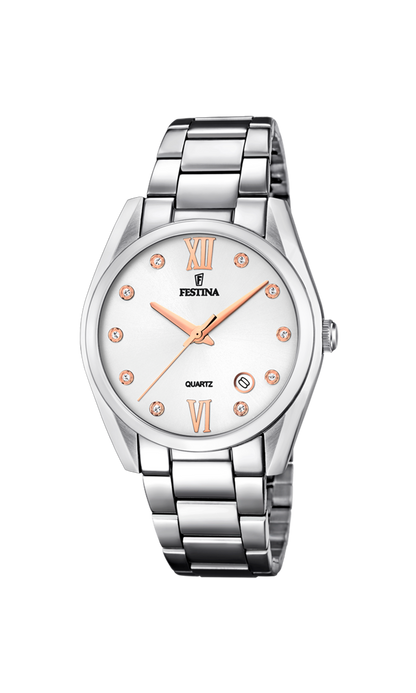 OROLOGIO FESTINA BOYFRIEND F16790/A ARGENTO CON CINTURINO IN ACCIAIO, DONNA