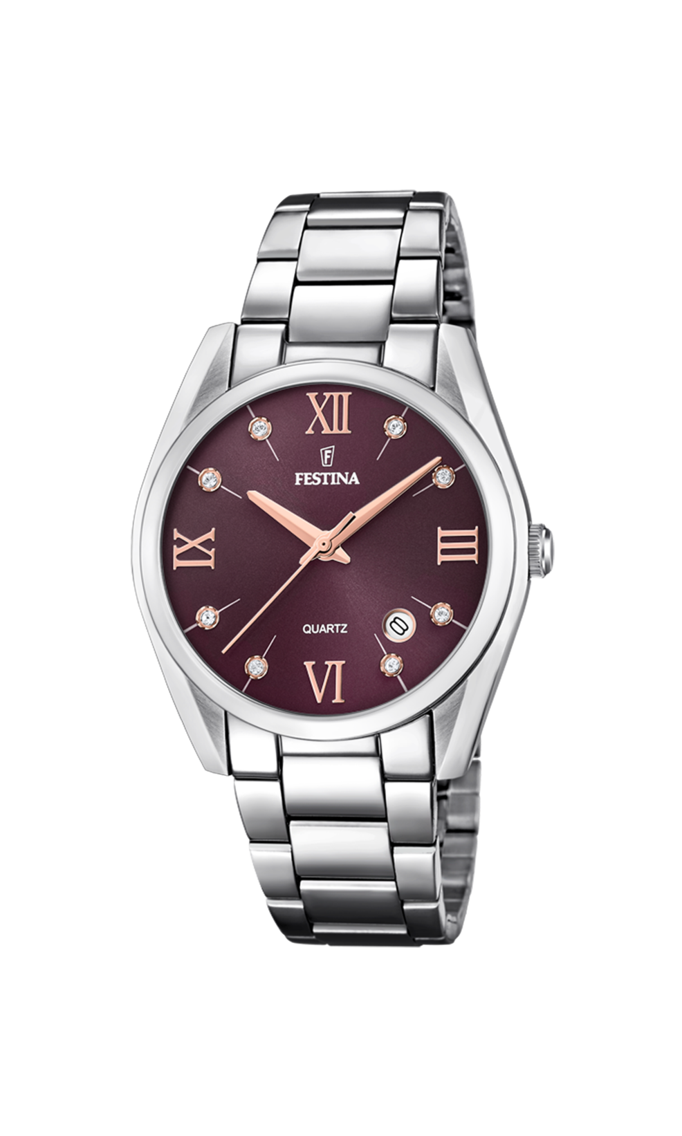 OROLOGIO FESTINA COLLEZIONE BOYFRIEND F16790/E BORDEAUX CINTURINO IN ACCIAIO, DONNA