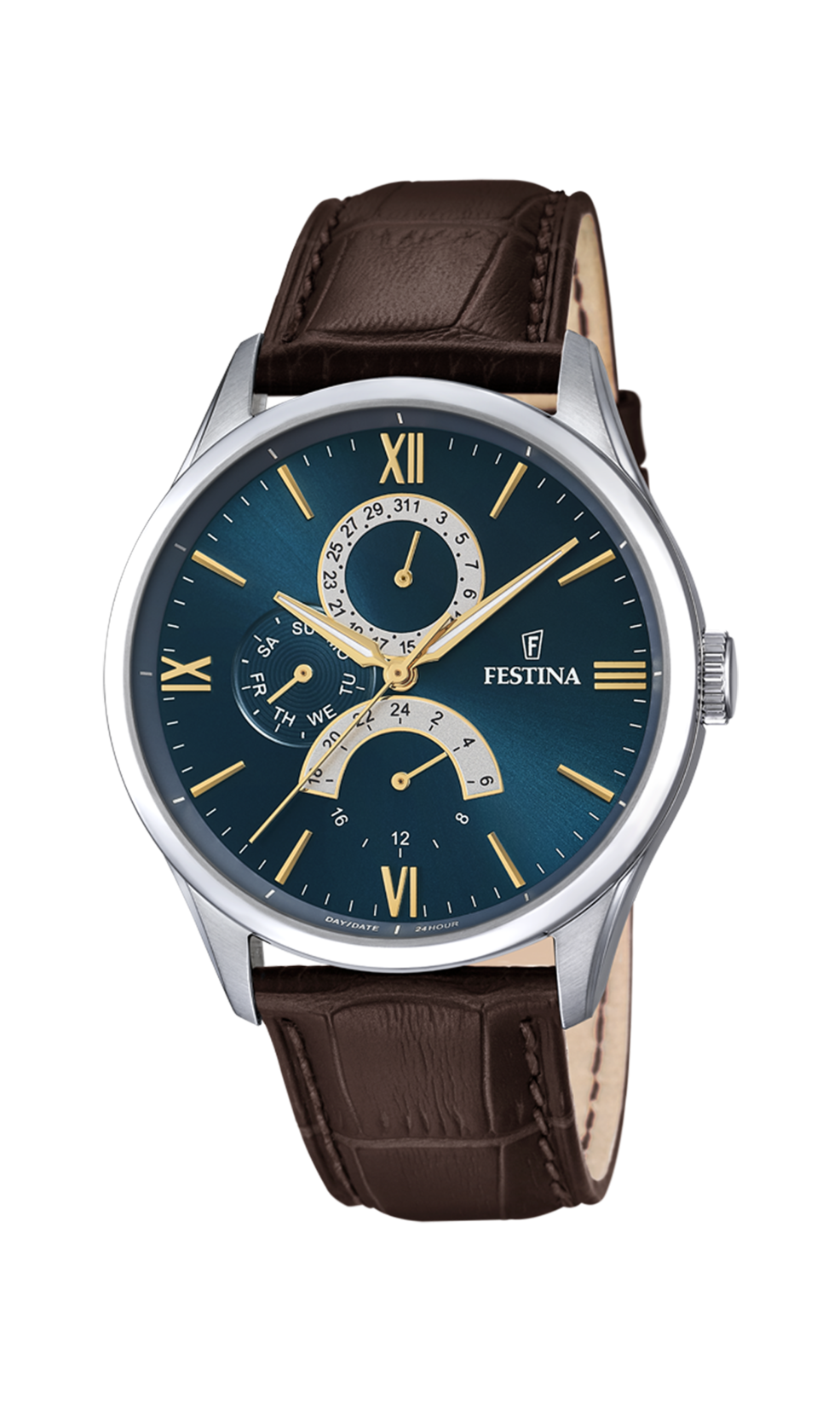 OROLOGIO FESTINA F16823/A BLU CON CINTURINO IN PELLE, UOMO