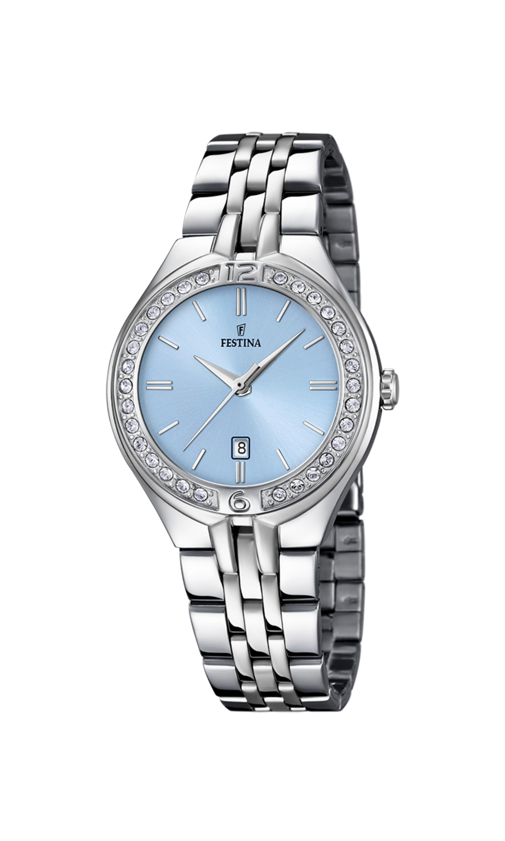 OROLOGIO FESTINA MADEMOISELLE F16867/4 AZZURO CINTURINO IN ACCIAIO INOSSIDABILE 316L, DONNA