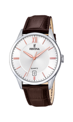 OROLOGIO FESTINA CLASSICS F20426/4 BIANCO CON CINTURINO IN PELLE, UOMO