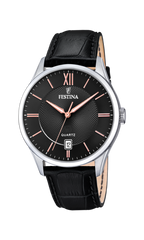 OROLOGIO FESTINA CLASSICS F20426/6 NERO CINTURINO IN PELLE, UOMO