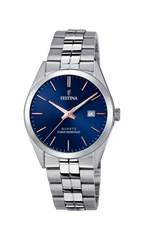 OROLOGIO FESTINA CLASSICS F20437/B BLU CON CINTURINO IN ACCIAIO, UOMO
