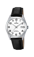 OROLOGIO FESTINA CLASSICS F20446/1 BIANCO CON CINTURINO IN PELLE, UOMO