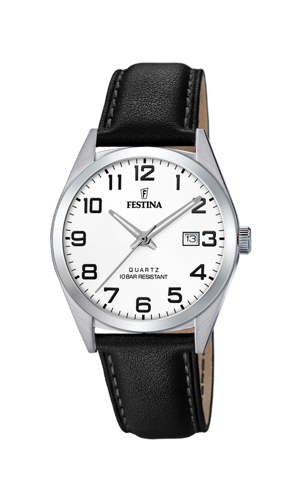 OROLOGIO FESTINA CLASSICS F20446/1 BIANCO CON CINTURINO IN PELLE, UOMO