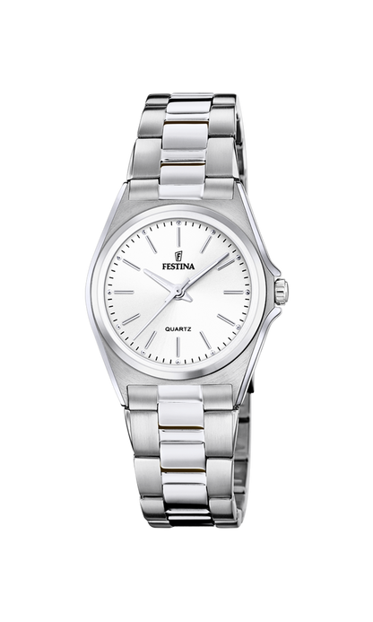 OROLOGIO FESTINA CLASSICS F20553/2 BIANCO CON CINTURINO IN ACCIAIO, DONNA