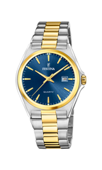 OROLOGIO FESTINA CLASSICO IN ACCIAIO F20554/4 BLU CON CINTURINO IN ACCIAIO, UOMO