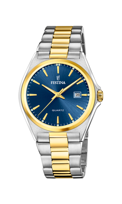 OROLOGIO FESTINA CLASSICO IN ACCIAIO F20554/4 BLU CON CINTURINO IN ACCIAIO, UOMO