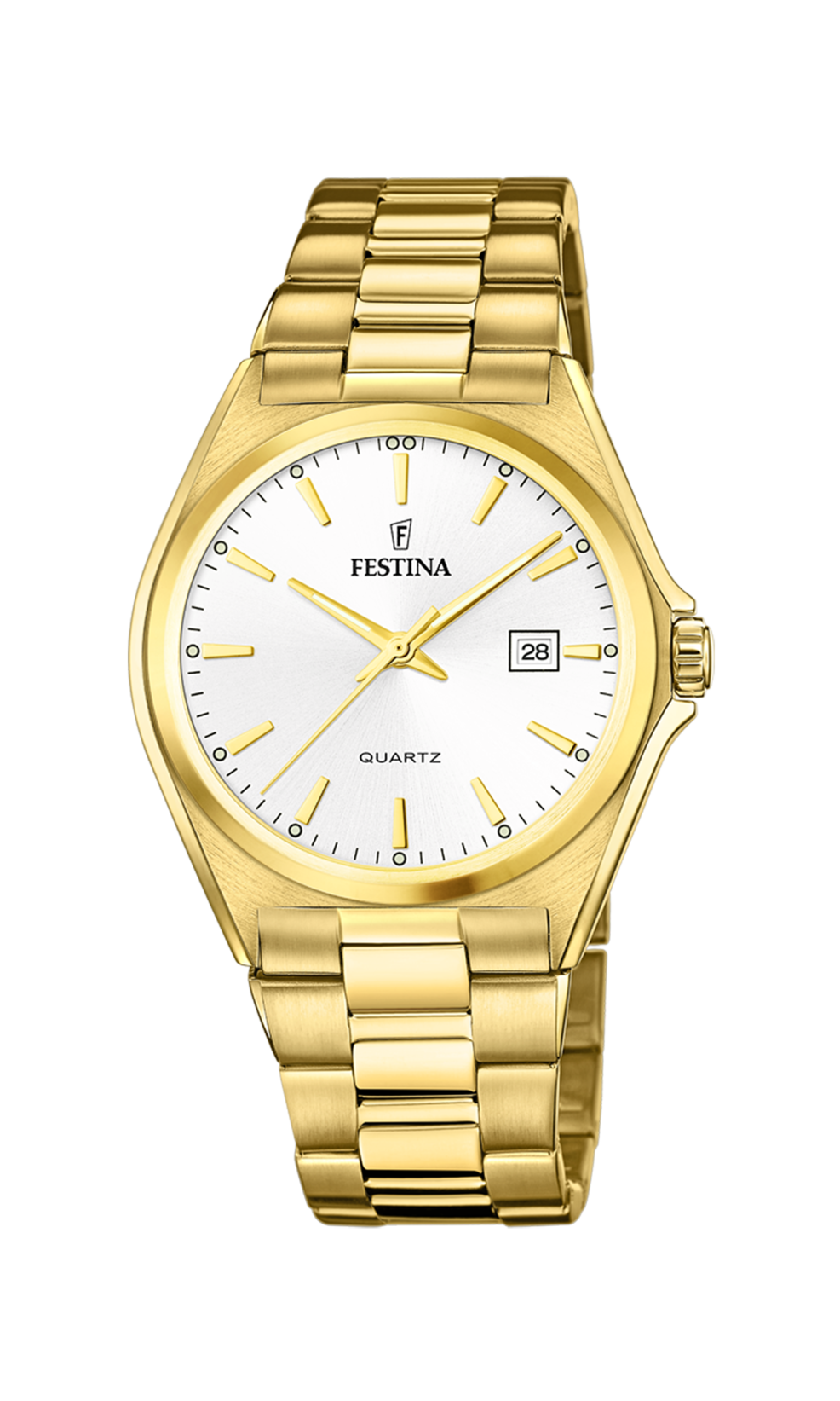OROLOGIO FESTINA IN ACCIAIO CLASSICO F20555/2 BIANCO CINTURINO IN ACCIAIO, UOMO