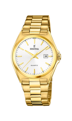 OROLOGIO FESTINA IN ACCIAIO CLASSICO F20555/2 BIANCO CINTURINO IN ACCIAIO, UOMO