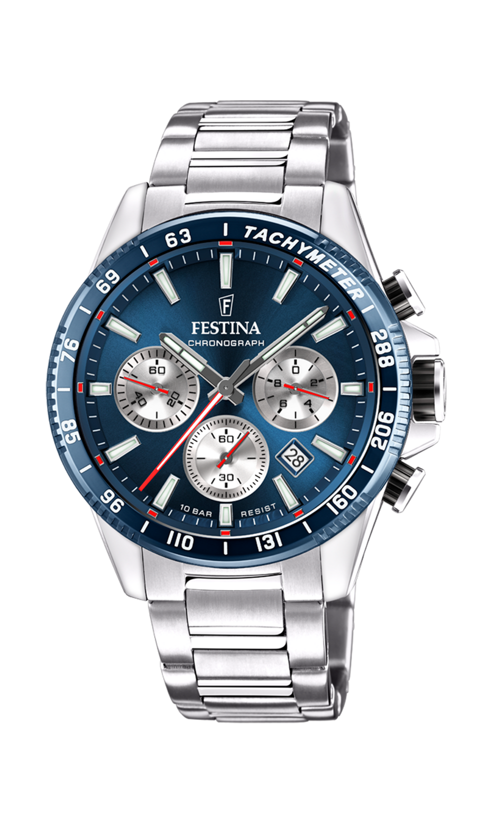 OROLOGIO FESTINA F20560/2 BLU CINTURINO IN ACCIAIO, UOMO