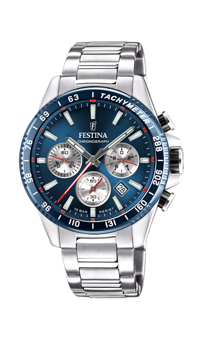 OROLOGIO FESTINA F20560/2 BLU CINTURINO IN ACCIAIO, UOMO