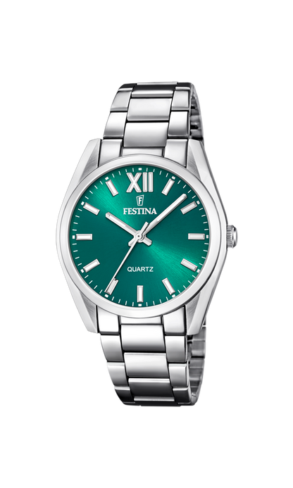 OROLOGIO FESTINA F20622/C COLLEZIONE ALLEGRIA, CINTURINO IN ACCIAIO VERDE, DONNA.