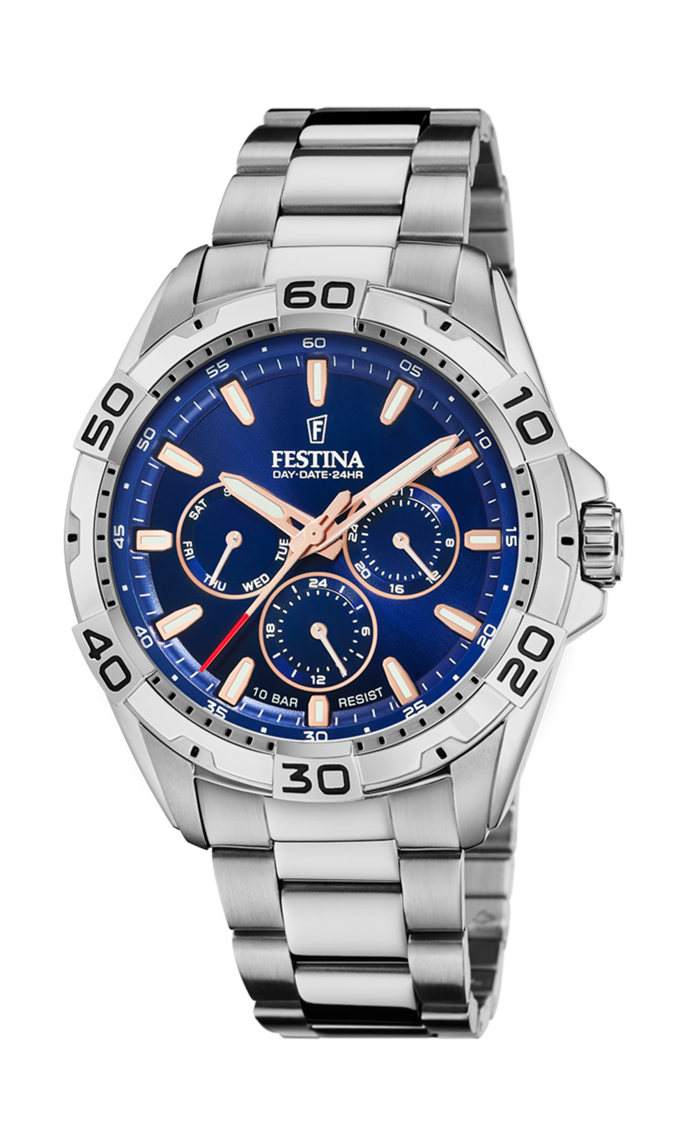 OROLOGIO FESTINA F20623/2 AZZURO CINTURINO IN ACCIAIO INOSSIDABILE 316L, UOMO