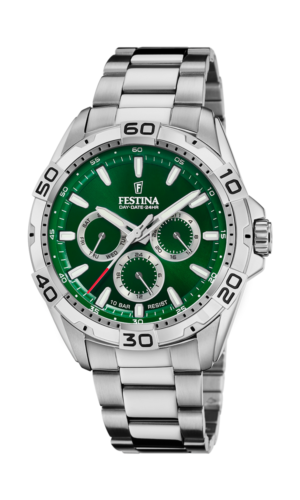 OROLOGIO FESTINA F20623/3 VERDE CINTURINO IN ACCIAIO INOSSIDABILE 316L, UOMO