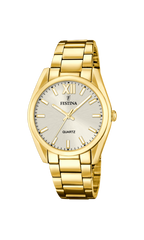 OROLOGIO FESTINA F20640/1 CHAMPAGNE CINTURINO IN ACCIAIO INOSSIDABILE 316L, DONNA
