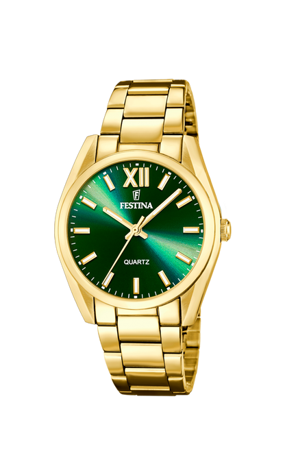 OROLOGIO FESTINA F20640/9 VERDE CINTURINO IN ACCIAIO INOSSIDABILE 316L, DONNA
