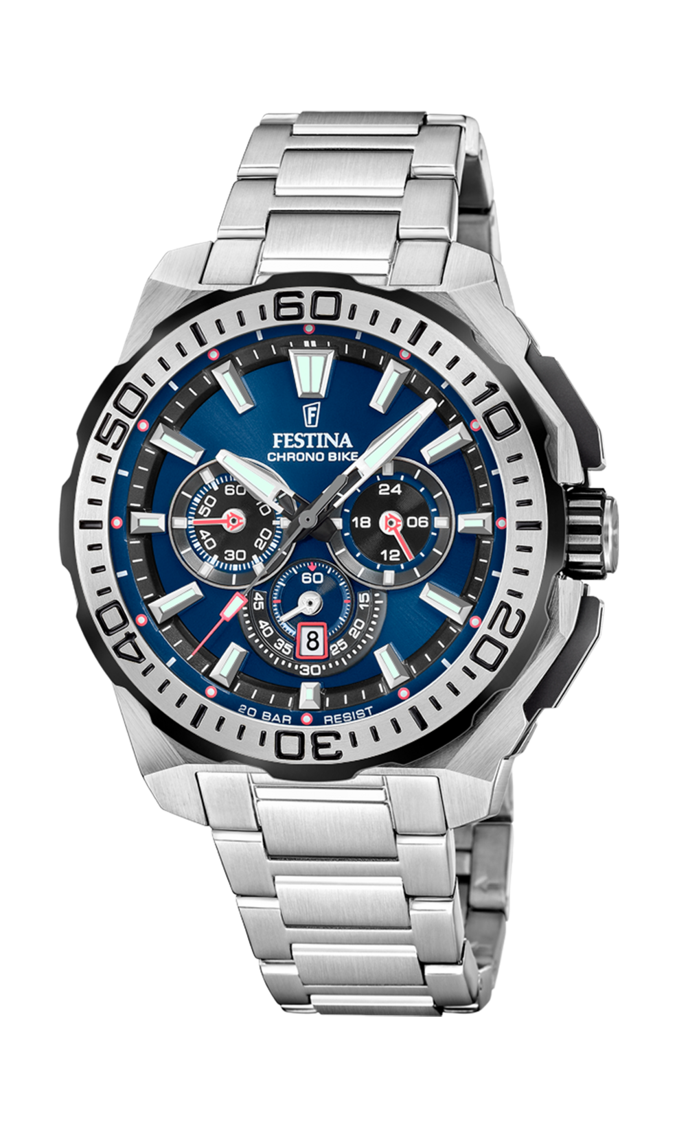 OROLOGIO DA UOMO FESTINA CHRONO BIKE F20724/2 BLU CINTURINO IN ACCIAIO