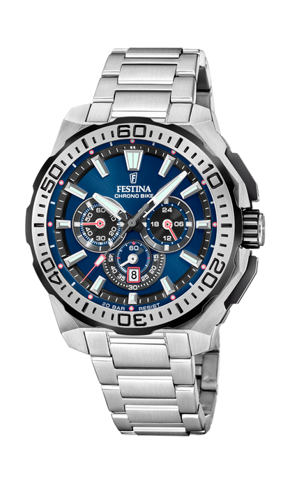 OROLOGIO DA UOMO FESTINA CHRONO BIKE F20724/2 BLU CINTURINO IN ACCIAIO