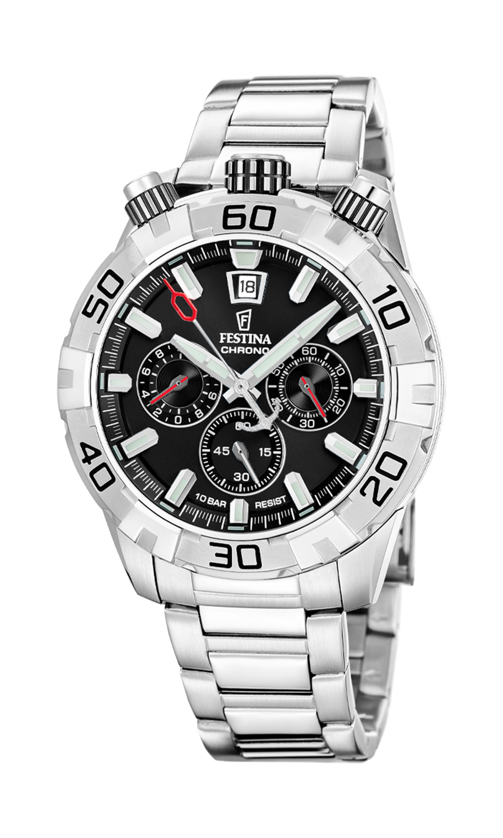 OROLOGIO DA UOMO FESTINA BULLHEAD NERO CON BRACCIALE IN ACCIAIO F20743/6