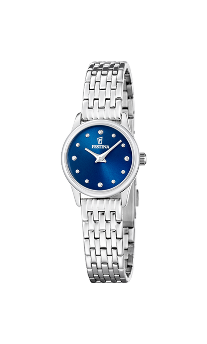 OROLOGIO FESTINA MADEMOISELLE F20749/4 AZZURO CINGHIA ACCIAIO INOSSIDABILE, DONNA