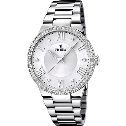 OROLOGIO FESTINA BOYFRIEND F16719/1 BIANCO CON CINTURINO IN ACCIAIO, DONNA