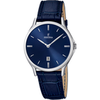 OROLOGIO FESTINA CLASSICS F16745/3 BLU CON CINTURINO IN PELLE, UOMO