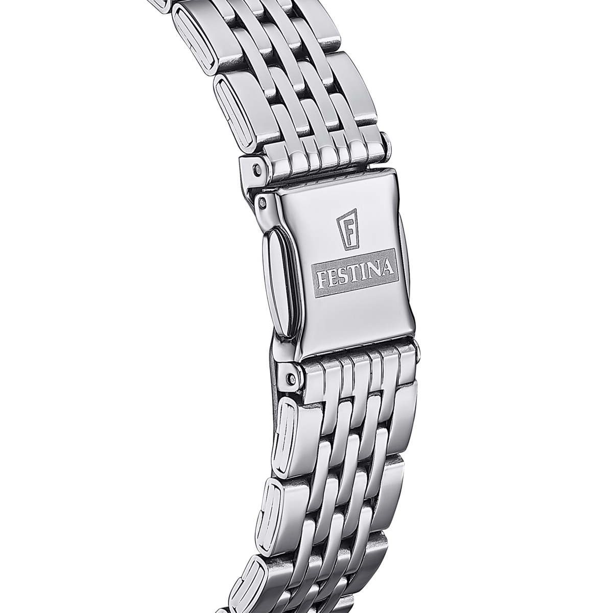 OROLOGIO FESTINA CLASSICS F16748/2 BIANCO CINTURINO IN ACCIAIO, DONNA