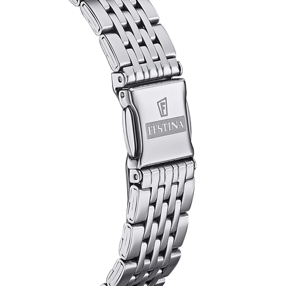 OROLOGIO FESTINA CLASSICS F16748/2 BIANCO CINTURINO IN ACCIAIO, DONNA