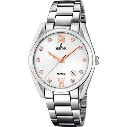 OROLOGIO FESTINA BOYFRIEND F16790/A ARGENTO CON CINTURINO IN ACCIAIO, DONNA