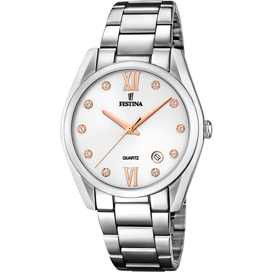 OROLOGIO FESTINA BOYFRIEND F16790/A ARGENTO CON CINTURINO IN ACCIAIO, DONNA