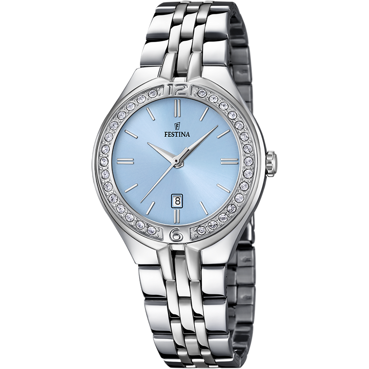 OROLOGIO FESTINA MADEMOISELLE F16867/4 AZZURO CINTURINO IN ACCIAIO INOSSIDABILE 316L, DONNA
