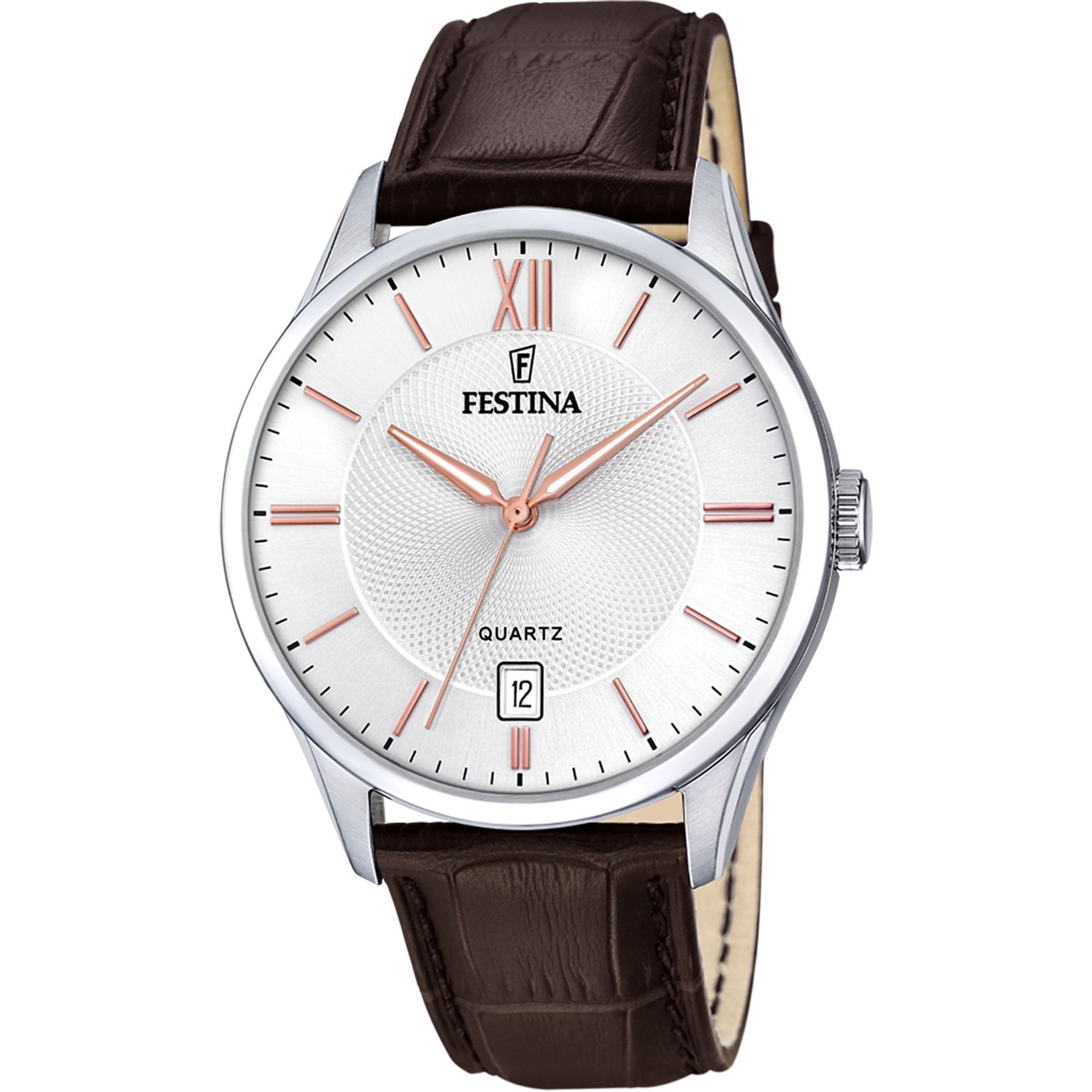 OROLOGIO FESTINA CLASSICS F20426/4 BIANCO CON CINTURINO IN PELLE, UOMO