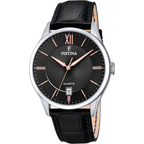 OROLOGIO FESTINA CLASSICS F20426/6 NERO CINTURINO IN PELLE, UOMO
