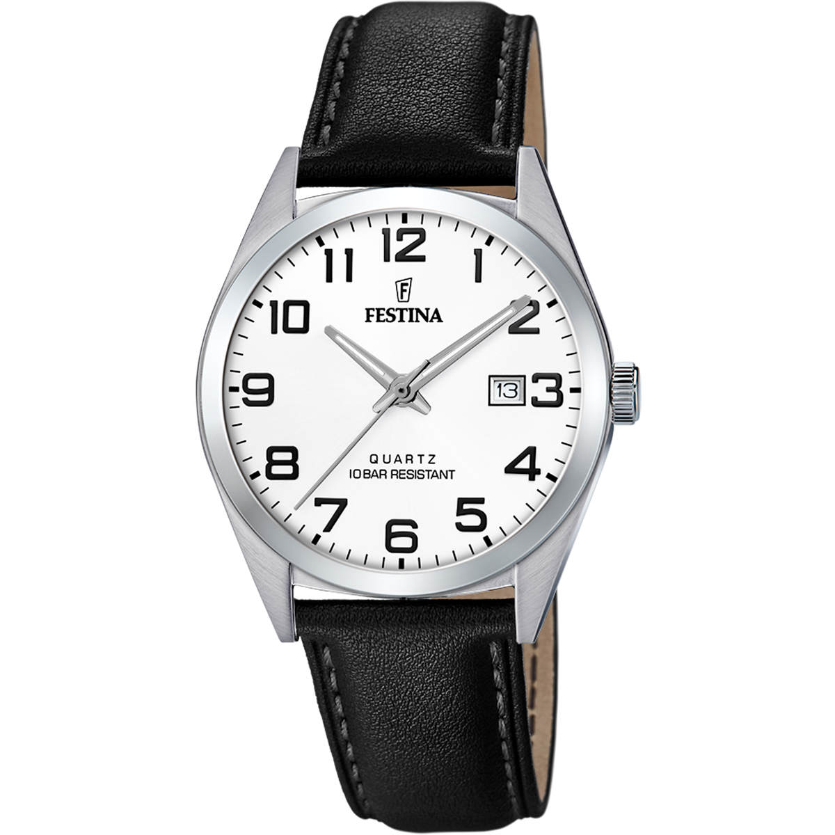 OROLOGIO FESTINA CLASSICS F20446/1 BIANCO CON CINTURINO IN PELLE, UOMO